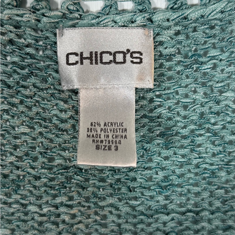 Women's V-Neck Knit Sweater Chico’s Size 3 - Picture 8 of 15